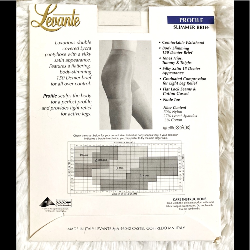 🌞3/$18🌞White Levante sheer stockings/tights, Sz Medium